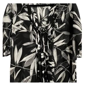 Banana Republic‎ Chiffon Leaf Print Blouse - Size Large